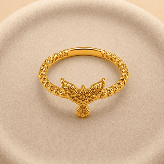 Anillo Paloma del Espíritu Santo Bañado en Oro