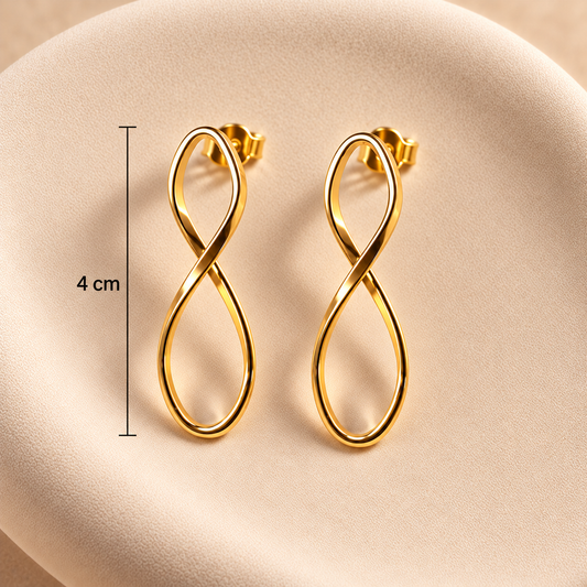 Aros infinito baño en oro